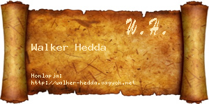 Walker Hedda névjegykártya